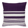 thumbnail image 2 of Parkland Collection Transitional Striped Purple Square 18" x 18" Pillow, 2 of 3