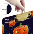 thumbnail image 4 of FMSHPON Halloween Watercolor Vibrant Jack o Lantern Clipboard Hardboard Wood Nursing Clip Board and Pull for Standard A4 Letter 13x9 inches, 4 of 5