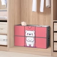 thumbnail image 6 of Set of 6 Collapsible Oxford Fabric Storage Cubes with Handles, Foldable Closet Organizer Bins for Clothes, Toys, Shelves, Home & Kitchen Bear Heart, 6 of 7