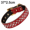 thumbnail image 2 of Collar para perro de cuero acolchado con diamantes de imitación Collar para perro de cristal personalizado de tamaño pequeño y mediano, 2 of 5