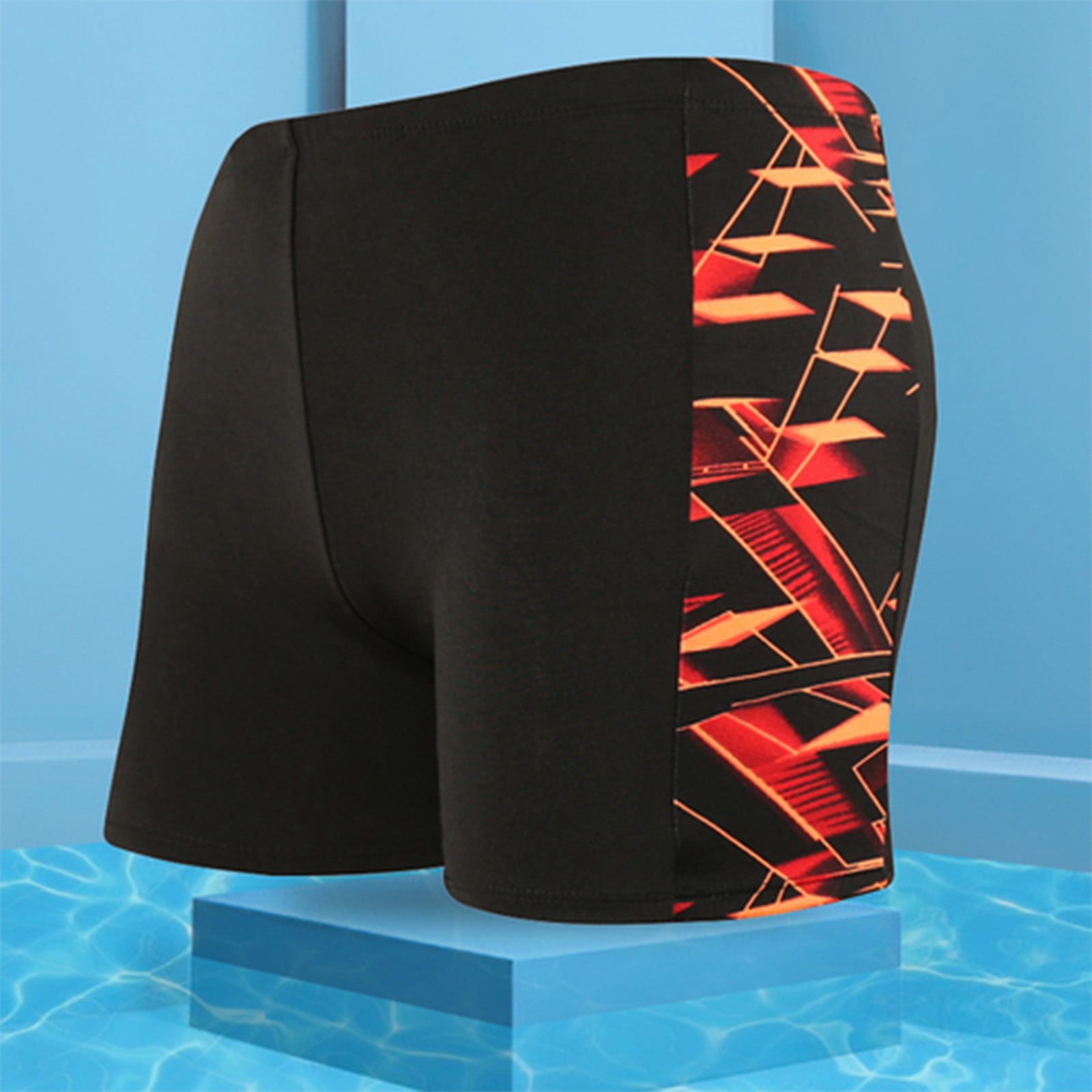 Adult Printed Boxer Swimwear Spa Swimming Shorts Swim Breathable Trunks