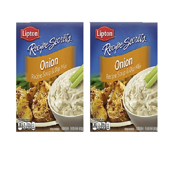 Lipton Recipe Secrets Soup and Dip Mix For a Delicious Meal Onion Great With Your Favorite Recipes, Dip or Soup Mix 2 oz (Pack of 2)