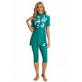 thumbnail image 1 of KXCFCYS Maillot de Bain Modeste à Manches Courtes Burkini Islamique Hijab pour Femmes, 1 of 7