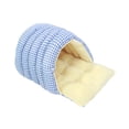 thumbnail image 1 of Cama para gatos, cueva gruesa para mascotas, suave, cómoda y acogedora. Cuadrícula azul, 1 of 8