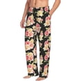 thumbnail image 2 of Xecao Rose Flowers Men's Straight Lounge Pajama Pants: The Ultimate in Comfortable Sleepwear, 2 of 9