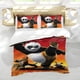 thumbnail image 5 of Kung Fu Panda Conjunto de sábanas temático, trío de piezas, cómodo y amigable con la piel, diseño único, regalo de decoración para el hogar para familiares, amigos y fans, 90 cm * 190 cm, 5 of 6