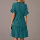 thumbnail image 4 of Vestido de Verano de Manga Corta para las Mujeres una Línea de Playa Casual, Bolsillos de Primavera Suelto Vestido de Poliéster, 4 of 9