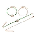 thumbnail image 3 of Pulsera con cuatro capas de agua, pulsera con combinación de piezas, pulsera redonda con cuentas, pulsera con ondas y pompones surtidos, 3 of 8
