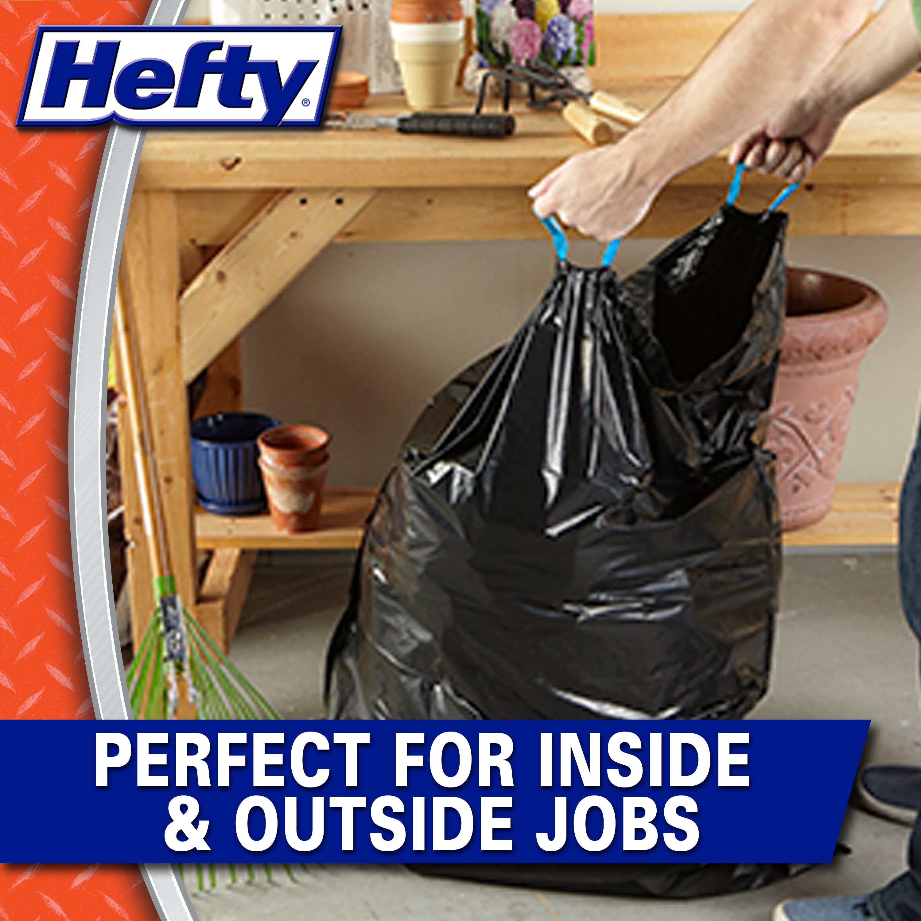 Hefty® Strong Multipurpose 30-Gallon Large Drawstring Trash Bags