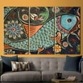thumbnail image 3 of Abstract Printed, Abatract Fish Poster, Pattern Wall Decor, Animal Wall Decor, Contemporary Poster, Colorful Printed, Fish Canvas Art, Canvas Wall Decor - White Framed, 3 of 9
