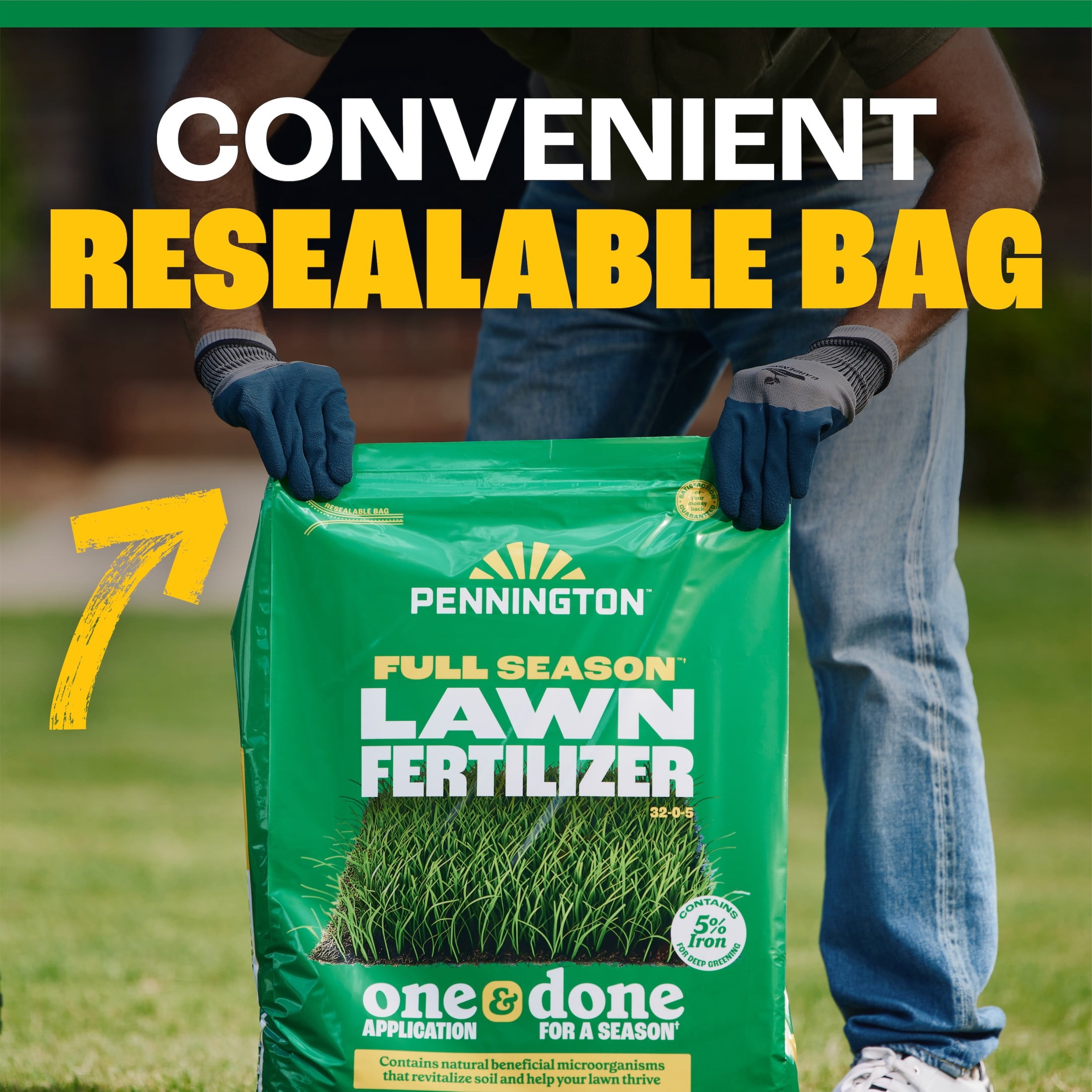 Pennington Full Season Weed & Feed 14.4 lb and Lawn Fertilizer 11.2 lb Bundle