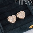 thumbnail image 4 of Hearth & Gear Boucles d'Oreilles Clous pour Femmes Mignonnes avec Zircon Cubique Anniversaire Saint-Valentin Perles Roses Collier et Ensemble de Boucles d'Oreilles Multiples, 4 of 7