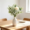 thumbnail image 5 of MMJ Artificial Flowers Bouquet Hydrangea Baby Breath Faux Silk Floral Home Wedding Vase Decor 14.57x7.87in, 5 of 6