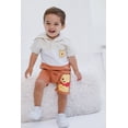 thumbnail image 2 of Disney Winnie the Pooh Toddler Boys' 2-Piece Hooded Tee and Shorts Set Burnt Orange Pooh, 2 of 3