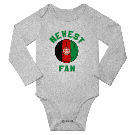 

Newest Afghanistan Soccer Football Fan Baby Long Sleeve Rompers Bodysuit (Gray 12 Months)