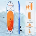 thumbnail image 5 of Cadalene 10'6" Inflatable Stand Up Paddle Board with Camera Mount, Anti-Slip EVA Deck,Paddleboard for Youth & Adults, 5 of 8