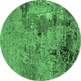 thumbnail image 1 of Ahgly Company Indoor Round Oriental Emerald Green Industrial Area Rugs, 6' Round, 1 of 4