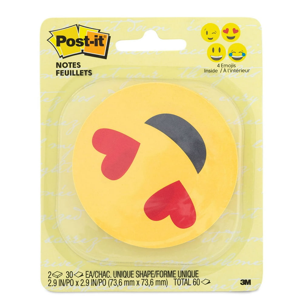 Postit Notes Unique Shape Emoji 2 PK