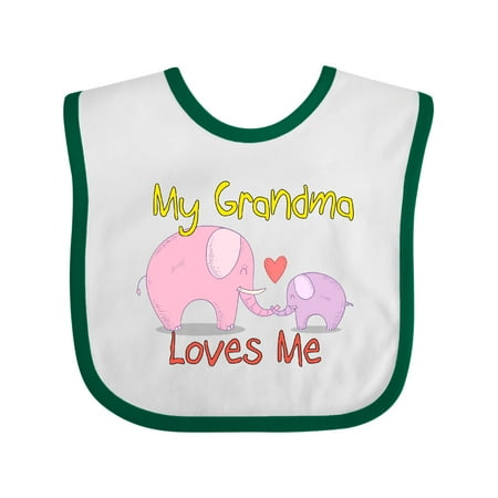 

Inktastic My Grandma Loves Me Gift Baby Boy or Baby Girl Bib