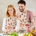thumbnail image 3 of Red Mushroom Insect Light Pattern Apron-Garden Aprons for Women with Pockets-Cotton Linen Waterproof Kitchen Cooking Gardening Aprons Adjustable for Kitchen,Cooking,BBQ and Salon 33x27 Inch, 3 of 7