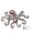 Patina red, variant on lanema Creative Iron Octopuses Hook Wall Mounted Rack For Keys Office Supplies Storage