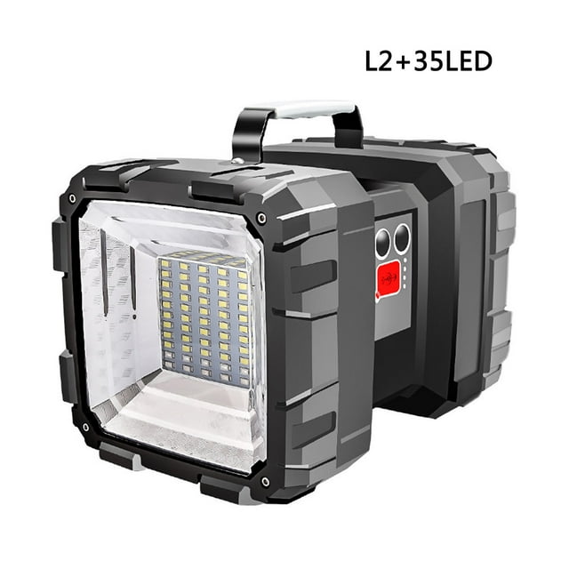 Agiferg 35LED Bright Waterproof Rechargeable Double Head Searchlight Handheld Flashlight