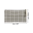 thumbnail image 2 of 1 Pc Women Durable Lattice Large Cosmetic Bag for Travel Vacation Bathing Gray Canvas, 2 of 3