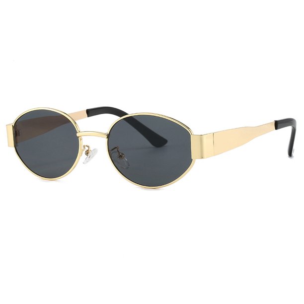 Gafas Ovales Vintage Metal Moderna Gasas (oro)