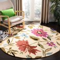 thumbnail image 3 of SAFAVIEH Soho Florence Floral Wool Area Rug, Ivory/Multi, 2' x 3', 3 of 10