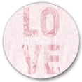 thumbnail image 2 of Designart - Amour Pastel Rose - Art Mural Cercle en Métal Shabby Chic, 2 of 5
