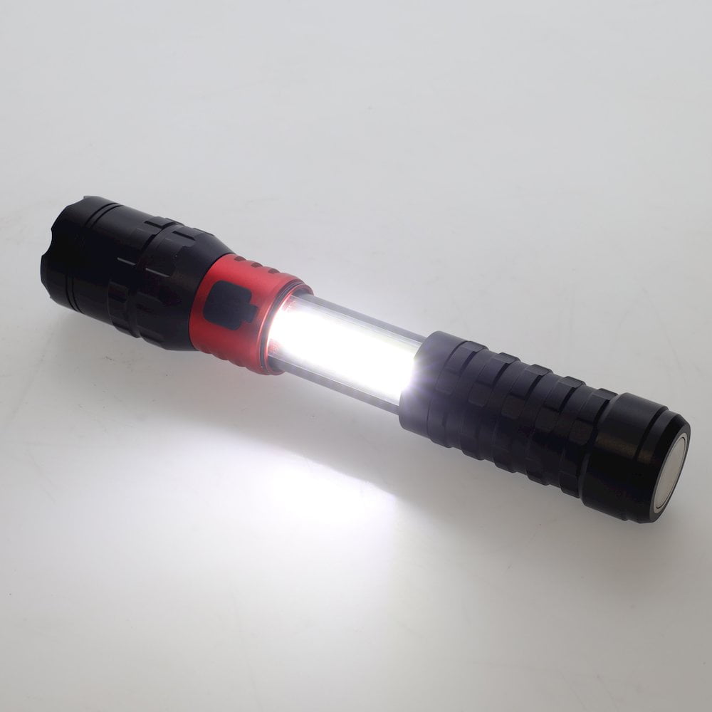 Cummins CMN35360 Pro Series Piston Extendable Rechargeable Flashlight 2000 Lumen LED Multiple Light Modes Plus Power Bank
