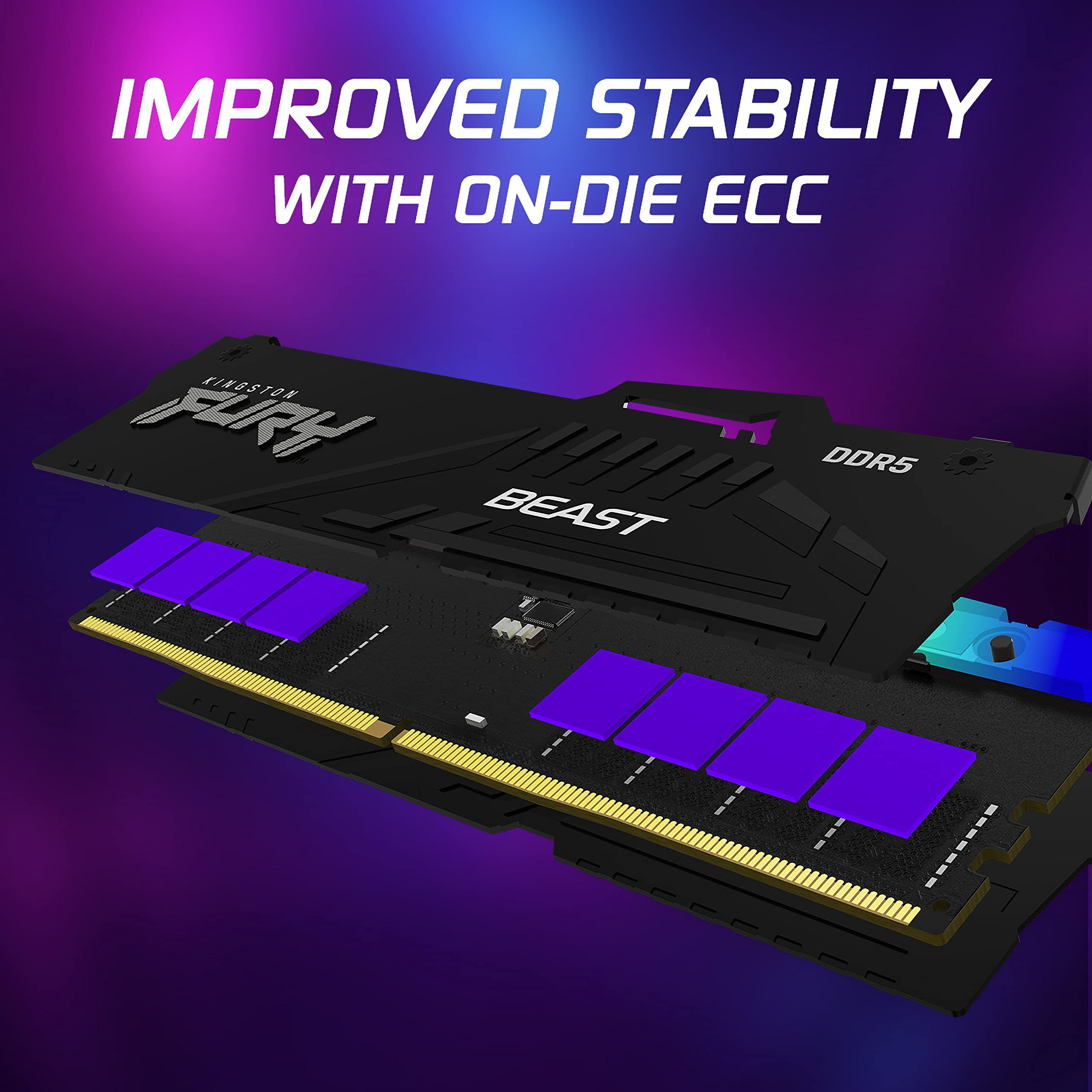 Kingston FURY Beast 16GB DDR5 6000 (PC5 48000) 288-Pin PC RAM