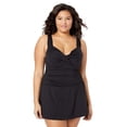 thumbnail image 2 of Anne Cole Signature NEW BLACK Plus Size Live In Color Swim Dress, US 18W, 2 of 5