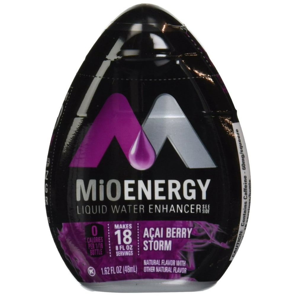 36 PACKS MIO Liquid Water Enhancer Energy Acai Berry Storm 1.62