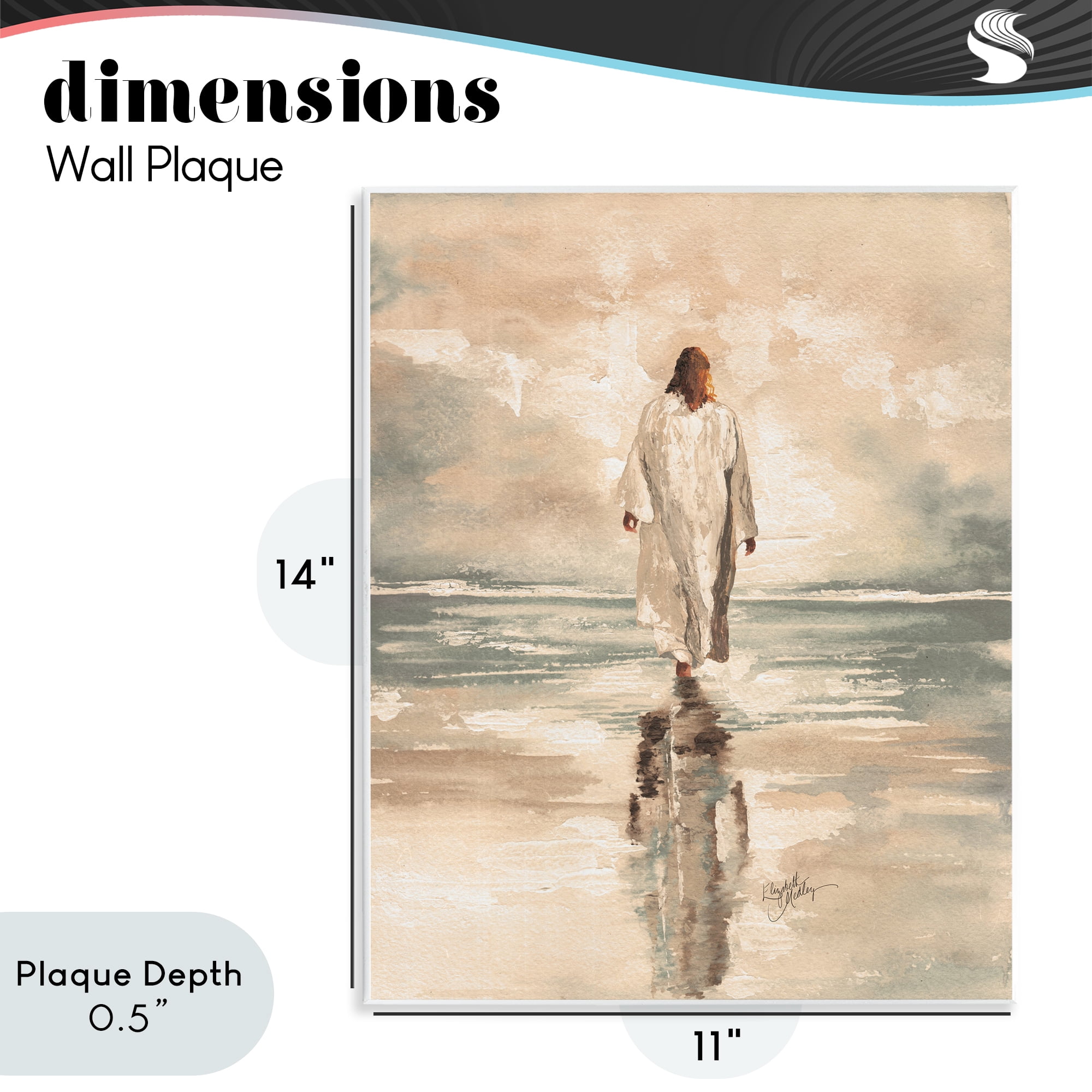 Stupell Industries Jesus Calms The Sea Wall Plaque Art, design by Elizabeth Medley