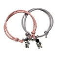 thumbnail image 3 of Magnetic Astronaut Bracelets for Couples Jewelry Set Mutual Attraction Relationship Matching Friendship Elastic Braided Rope Bracelets for Couple Bestfriend Girlfriend Boyfriend, 3 of 13