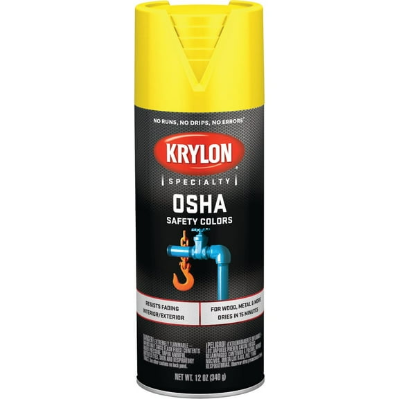 1 Pc Krylon Osha 12 Oz. Gloss Spray Paint, Safety Yellow