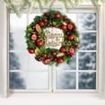 thumbnail image 4 of Christmas Candy Wreath for Door & Window – Holiday Pinecone & Rattan Hanging Decoration for Christmas Party, 4 of 10