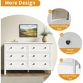 thumbnail image 4 of LYNSOM White Dresser for Bedroom, Modern 6 Drawer Double Dresser with Deep Drawer and Metal Handle, Wood Dressers & Chests of Drawers for Hallway, Entryway, 4 of 8