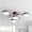 gray-8A, variant on MMJ Nordic Semi Flush Mount Ceiling Light Wood Acrylic LED for Living Room Bedroom 35x6.3in