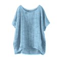 thumbnail image 2 of ZenCart Women Tops Round Neck Short Sleeve Sequins Pocket Tee Shirt Solid Color Loose Fit Pullover Tops Daily Wear, 2 of 8