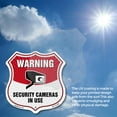 thumbnail image 5 of Video Surveillance Shield Sign Warning Security Cameras In Use (5 Pack) 6 inch X 6 inch Shield Shaped Heavy Duty 3.2 mil Vinyl Decals Weather Resistant, UV Protected Made in the USA, 5 of 6