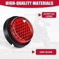 thumbnail image 5 of AYBUY 6Pcs Round Motorcycle Reflectors Stick-on Safety Reflectors 24mm Mini License Plate Reflectors Red Light Warning Reflector for Motorcycle Bicycle Trailers Gate Posts, 5 of 5