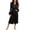 Black, variant on Robe Women Women's Bridal Satin Robe with Short Dressing Gown Wedding Morning Wear