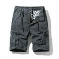 thumbnail image 2 of IROINNID Mens Casual Twill Cargo Shorts Cotton with Zipper Classic Cargo Stretch Short, 2 of 3