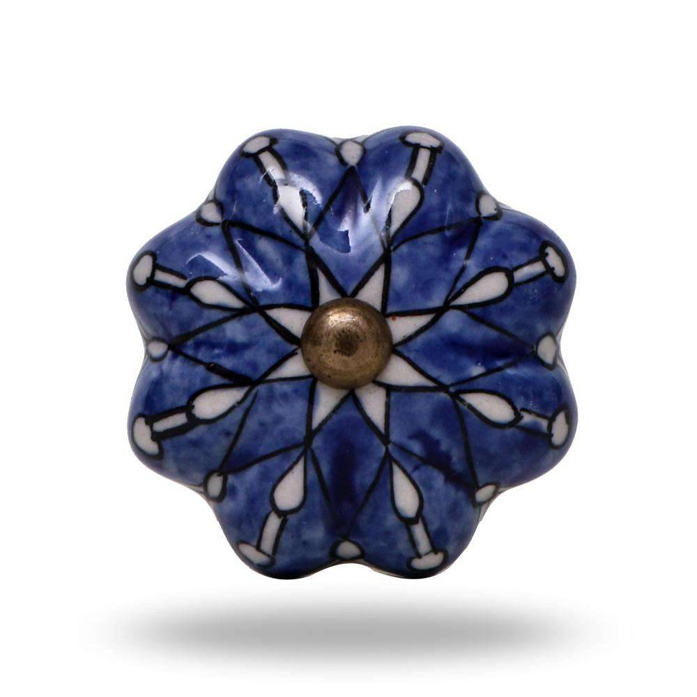Set of Six Ceramic Gavea Cabinet Knobs by Trinca-Ferro