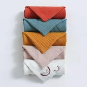 5pcs/Set Square Cotton Baby Face Towel Handkerchief Soft Absorbent Gauze Baby Towel Kids Feeding Bibs Burp Cloths Washcloth Set-V
