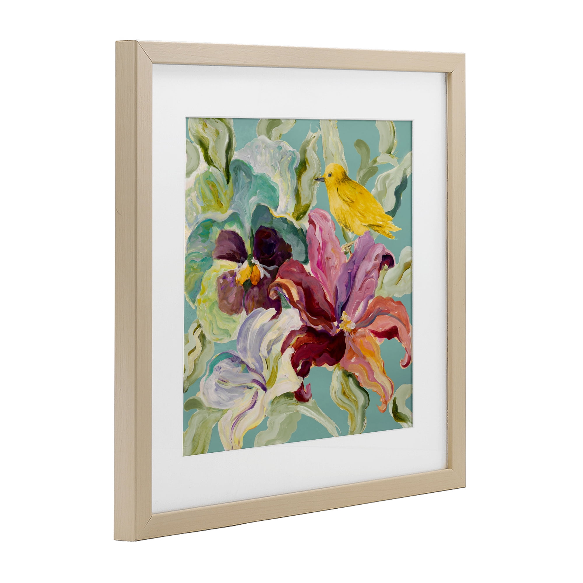 Stupell Industries Lyrical Garden Canary Birch Framed Print Under Glass, design by Lanie Loreth