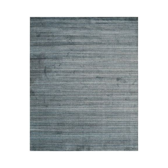 EORC Blue Handloomed Wool Contemporary Super Grass Rug, 9' x 12'
