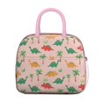 thumbnail image 2 of Womens Pink Cartoon Dinosaurs Palms Pattern Lunch Box for Work,Insulated Lunch Bag for Women,Loncheras Para Mujer,Leakproof Adult Lunch Bag for Work,Beach,Travel,Picnic,Camping, 2 of 7